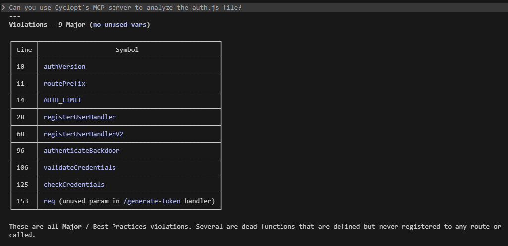 MCP Server's Commands